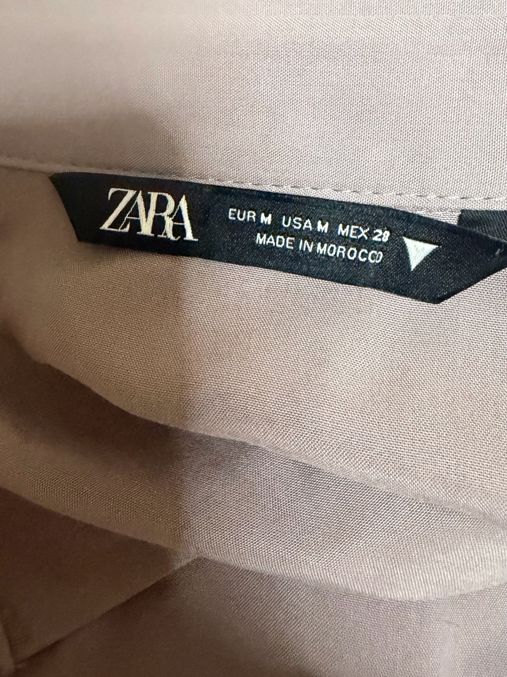 ZARA Mauve/Lavender Relaxed Button-Down Shirt – Size Medium - Picture 9 of 9